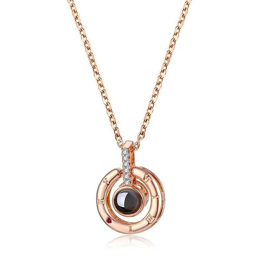 Collier messager d’amour - Cercle or